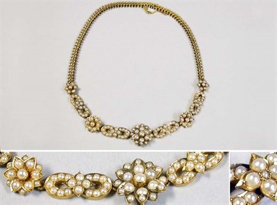 Lot 518 - Antique Half-Pearl and Natural* Pearl Necklace