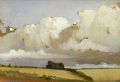 Lot 15 - Manner of John Constable STUDY: CLOUDS OVER...