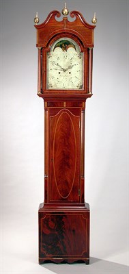 Lot 2294 - Federal Inlaid Mahogany Tall Case Clock...