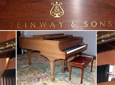 Lot 115 - Steinway Mahogany Baby Grand Piano and Bench...