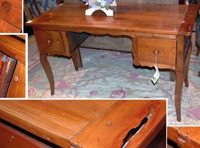 Lot 276 - Provincial Louis XV Style Walnut Desk