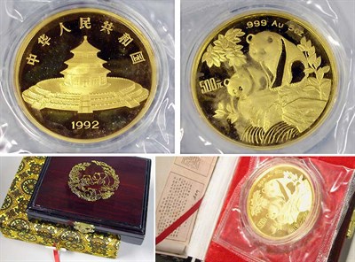 Lot 84 - China: 1992  5 Ounce Gold Coin, Panda