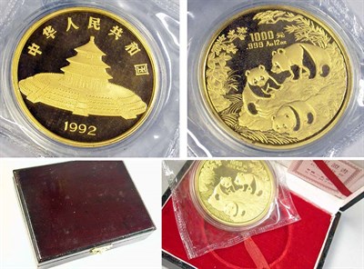 Lot 85 - China: 1992 12 Ounce Gold Coin, Panda