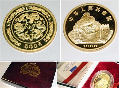 Lot 68 - China: 1988 5 Ounce Gold Coin, Year of the Dragon