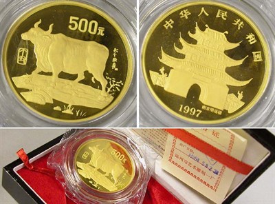Lot 116 - China: 1997 5 Ounce Gold Coin, Year of the Ox