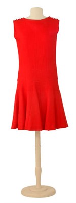 Lot 76 - Norell Flame Linen Chemise American, late...