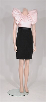 Lot 3601 - Galanos Pink and Black Cocktail Dress American,...