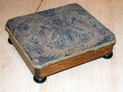 Lot 221 - Biedermeier Ebonized and Rosewood Footstool