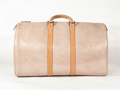 Lot 3776 - Louis Vuitton Beige Patent Duffel Bag French,...