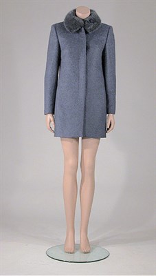 Lot 3623 - Versace Couture Mink Trim Peacoat Italian,...