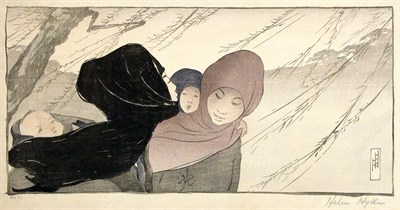 Lot 1227 - Helen Hyde A SNOWY DAY; WINTER (M. 43; 44)...