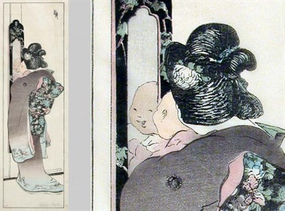 Lot 1230 - Helen Hyde THE MIRROR (M. 57) Woodcut, 1904,...