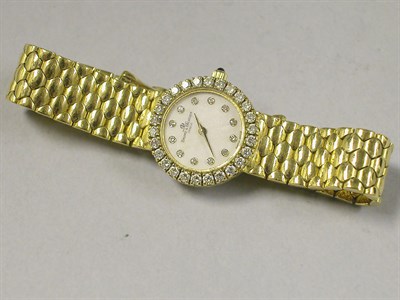 Lot 355 - Lady's Gold and Diamond Wristwatch