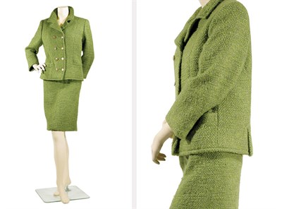 Lot 3473 - Balenciaga Parrot Green Wool Suit French,...