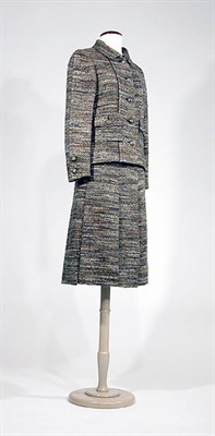 Lot 3550 - Chanel Couture Brown Ochre Tweed Suit French,...