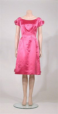 Lot 3493 - Nina Ricci Pink Satin Cocktail Dress French,...