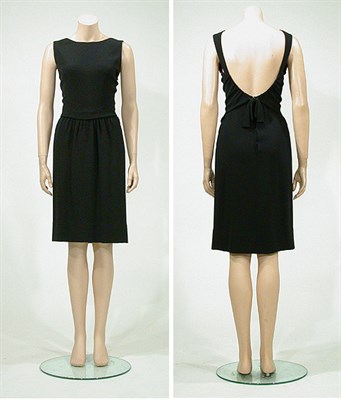 Lot 3468 - Laroche Couture Black Silk Crepe Sleeveless...