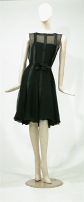 Lot 3466 - Laroche Couture Black Silk Chiffon and Satin...
