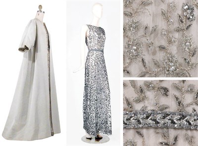 Lot 3480 - Balenciaga Embroidered Tulle Dress and Gros de...