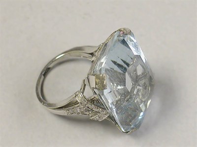 Lot 480 - Blue Topaz and Diamond Ring