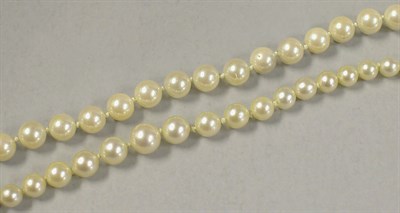 Lot 407 - Two Cultured Pearl Necklaces The first single...