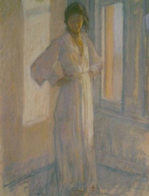 Lot 6 - 20th Century School WOMAN IN A ROBE Signed...