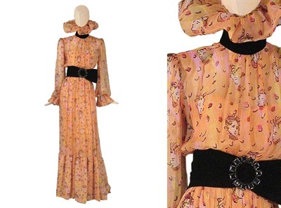 Lot 3588 - Givenchy Christian Berard Print Chiffon...