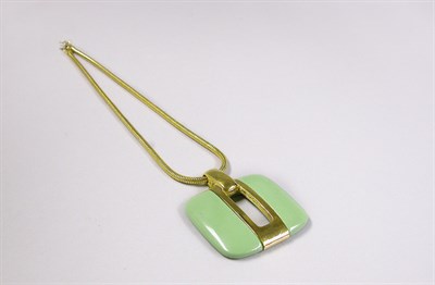 Lot 3362 - Lanvin Op-Art Celadon Acrylic Pendant French,...