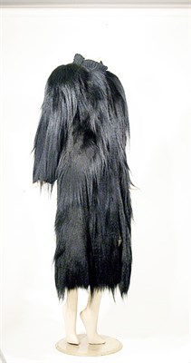 Lot 3660 - Black Monkey Fur Coat Cardigan design with...