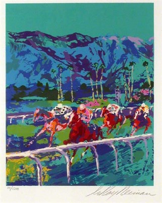 Lot 1280 - Leroy Neiman SANTA ANITA Color screenprint,...