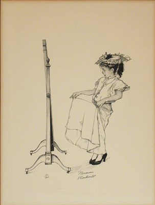 Lot 1306 - Norman Rockwell DRESSING UP Lithograph, 1973,...
