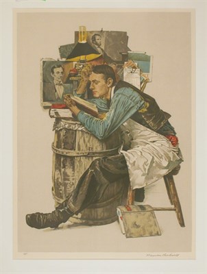 Lot 1305 - Norman Rockwell THE LAW STUDENT Color...