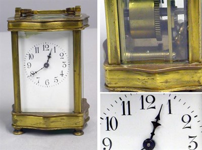 Lot 126 - French Gilt-Metal Carriage Clock The...