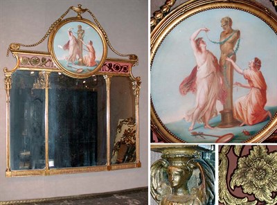 Lot 228 - Louis XVI Style Painted and Gilt-Wood...