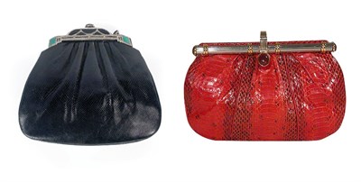 Lot 3708 - Two Judith Leiber Reptile Clutch Bags The...