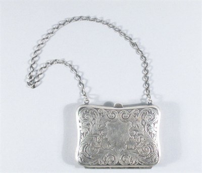 Lot 3804 - Art Nouveau Silver Cigarette Case on Chain...