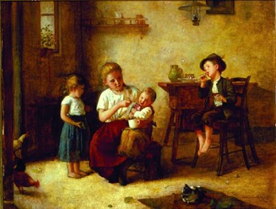 Lot 101 - Edmund Adler Austrian, 1876-1965 BLOWING...