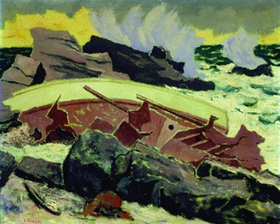 Lot 249 - Ernest Fiene 1894-1965 WRECK AT MONHEGAN...