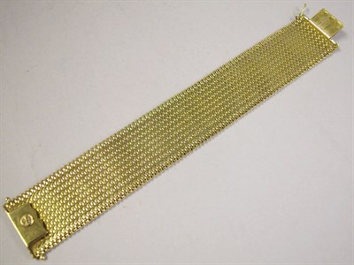 Lot 492 - Wide Gold Mesh Bracelet