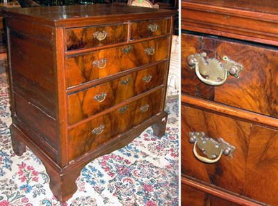 Lot 434 - George III Mahogany and Walnut Chest of Drawers