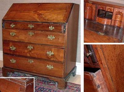 Lot 2100 - Chippendale Walnut Slant Front Desk Mid...