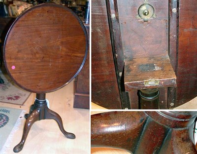 Lot 184 - George III Style Mahogany Tilt-Top Tripod Table