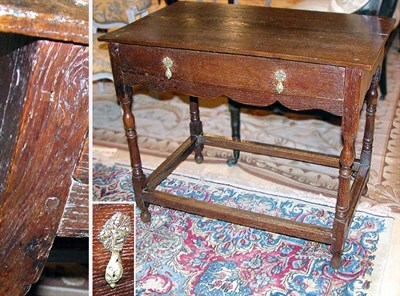 Lot 472 - Provincial Baroque Style Oak Single-Drawer...