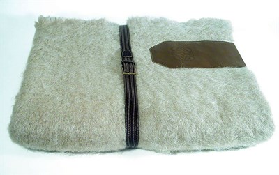 Lot 3849 - Loewe Beige Mohair and Wool Blanket With brown...