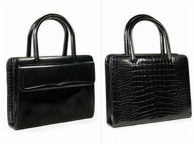 Lot 3765 - Asprey & Garrard Black Crocodile Reversible...
