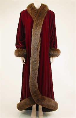 Lot 3606 - Halston Port Velvet Trained Opera Coat...