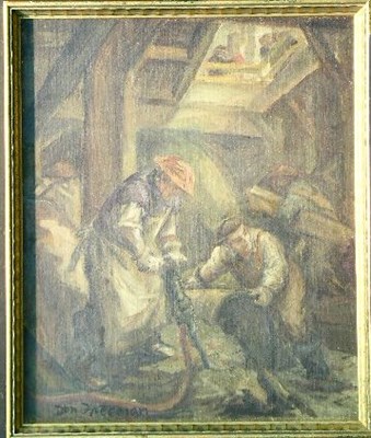 Lot 32 - Don Freeman 1908-1978 SUBWAY WORKERS Signed...