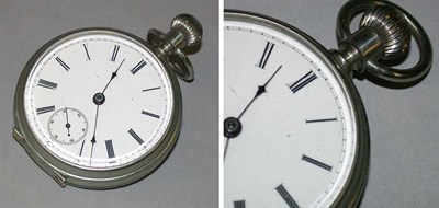 Lot 3 - Nickel Open Face Watch