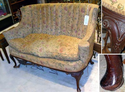 Lot 2587 - Louis XV Style Upholstered Mahogany Settee
