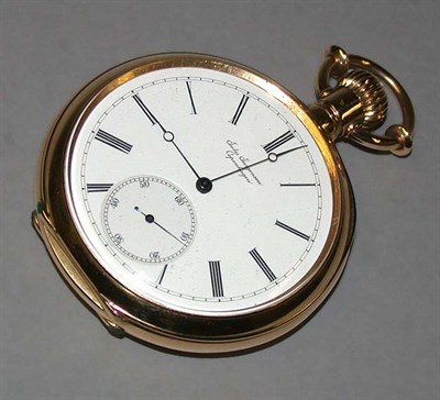 Lot 23 - Gold Open Face Bow-Set Watch